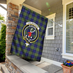 Colquhoun Modern Tartan Crest Garden Flag