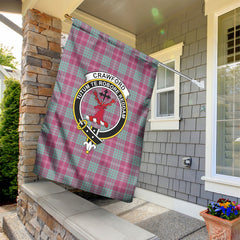Crawford Ancient Tartan Crest Garden Flag