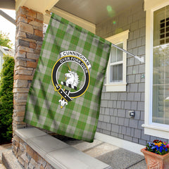 Cunningham Dress Green Dancers Tartan Crest Garden Flag