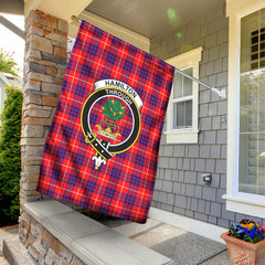 Hamilton Modern Tartan Crest Garden Flag