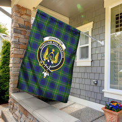 Johnston Modern Tartan Crest Garden Flag