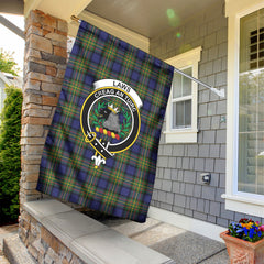 Laws Tartan Crest Garden Flag