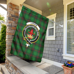Lundin Tartan Crest Garden Flag