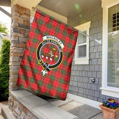 MacAuley Modern Tartan Crest Garden Flag