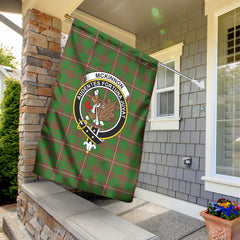 McKinnon Hunting Modern Tartan Crest Garden Flag