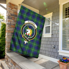 Oliphant Modern Tartan Crest Garden Flag