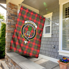 Somerville Tartan Crest Garden Flag