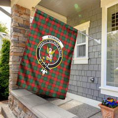 Stewart Atholl Modern Tartan Crest Garden Flag