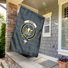 Wood Tartan Crest Garden Flag
