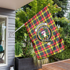 Buchanan Modern Tartan Crest Garden Flag