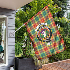 Buchanan Old Sett Tartan Crest Garden Flag