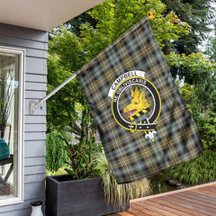 Campbell Argyll Weathered Tartan Crest Garden Flag