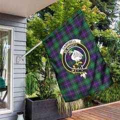 Campbell of Cawdor Modern Tartan Crest Garden Flag