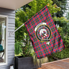 Carrick District Tartan Crest Garden Flag
