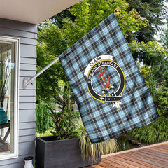 Clark Ancient Tartan Crest Garden Flag