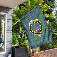 Clelland Tartan Crest Garden Flag