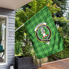 Clephan (or Clephane) Tartan Crest Garden Flag