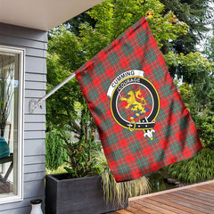 Cumming Modern Tartan Crest Garden Flag