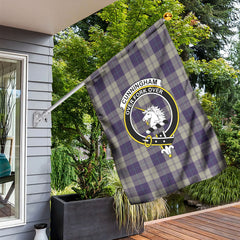 Cunningham Dress Blue Dancers Tartan Crest Garden Flag