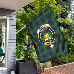 Dundas Modern Tartan Crest Garden Flag