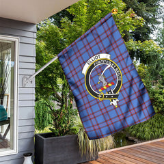 Elliot Modern Tartan Crest Garden Flag