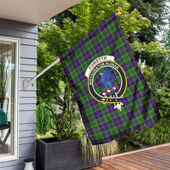 Forsyth Modern Tartan Crest Garden Flag