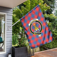 Galloway Red Tartan Crest Garden Flag