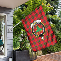 Grant Modern Tartan Crest Garden Flag