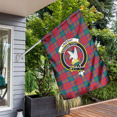 Lindsay Modern Tartan Crest Garden Flag