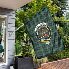 MacAulay Hunting Ancient Tartan Crest Garden Flag