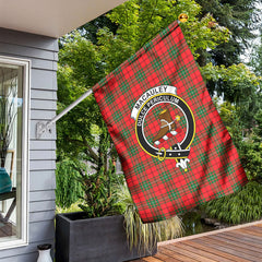 MacAuley Modern Tartan Crest Garden Flag