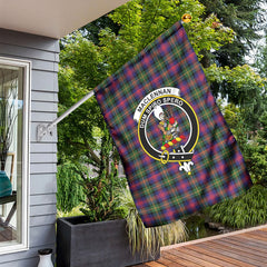 MacLennan Modern Tartan Crest Garden Flag
