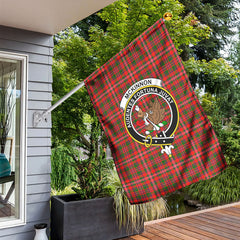 McKinnon Modern Tartan Crest Garden Flag