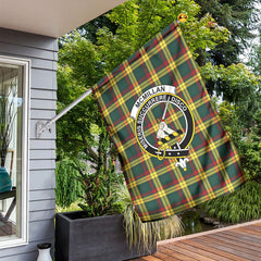 McMillan Old Modern Tartan Crest Garden Flag