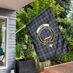 Rose Hunting Modern Tartan Crest Garden Flag