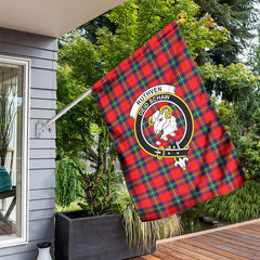 Ruthven Modern Tartan Crest Garden Flag