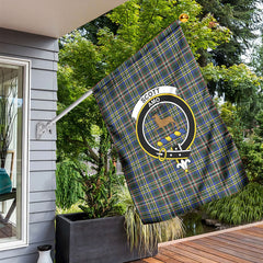 Scott Green Modern Tartan Crest Garden Flag