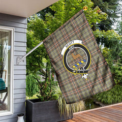 Scott Green Weathered Tartan Crest Garden Flag