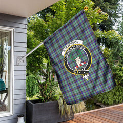 Stevenson Tartan Crest Garden Flag