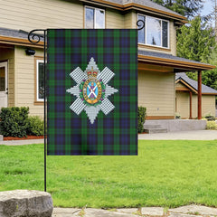 Black Watch Weathered Tartan Crest Garden Flag