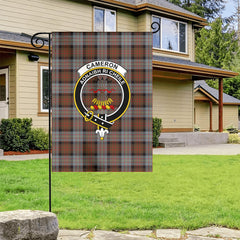 Cameron of Erracht Weathered Tartan Crest Garden Flag