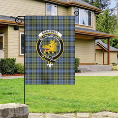 Campbell Faded Tartan Crest Garden Flag