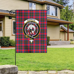 Carrick District Tartan Crest Garden Flag