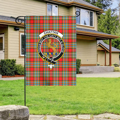 Chattan Tartan Crest Garden Flag