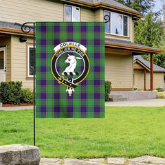 Colville Tartan Crest Garden Flag