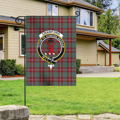 Crawford Modern Tartan Crest Garden Flag