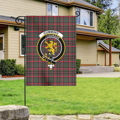 Cumming Hunting Modern Tartan Crest Garden Flag
