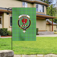 Currie Tartan Crest Garden Flag