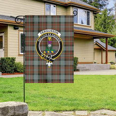 Fergusson Weathered Tartan Crest Garden Flag