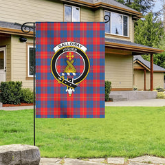 Galloway Red Tartan Crest Garden Flag